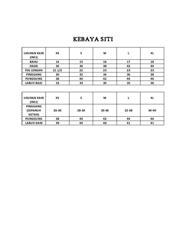 Baju Kebaya Siti
