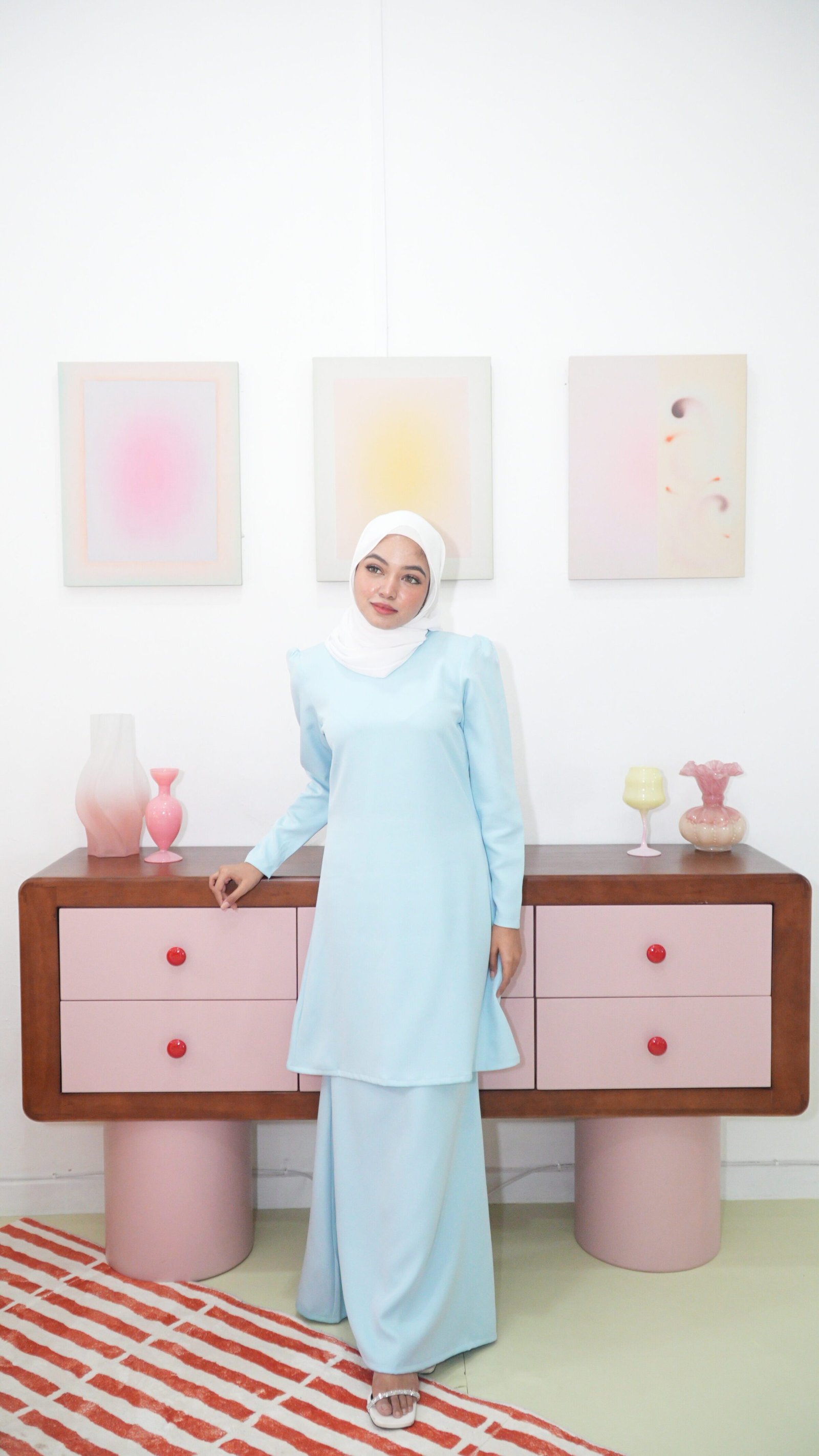 Kurung Moden Riani - Baby Blue