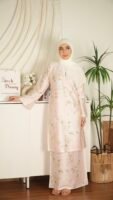 Kurung Pahang Tansilk - Baby Pink