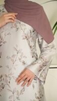 Kurung Pahang Tansilk - Grey Lilac