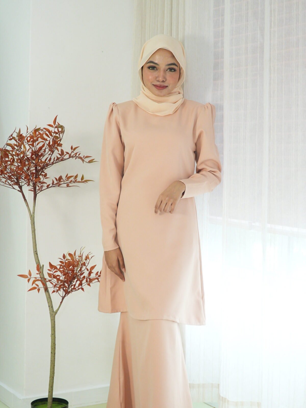 Kurung Moden Riani - Nude Peach