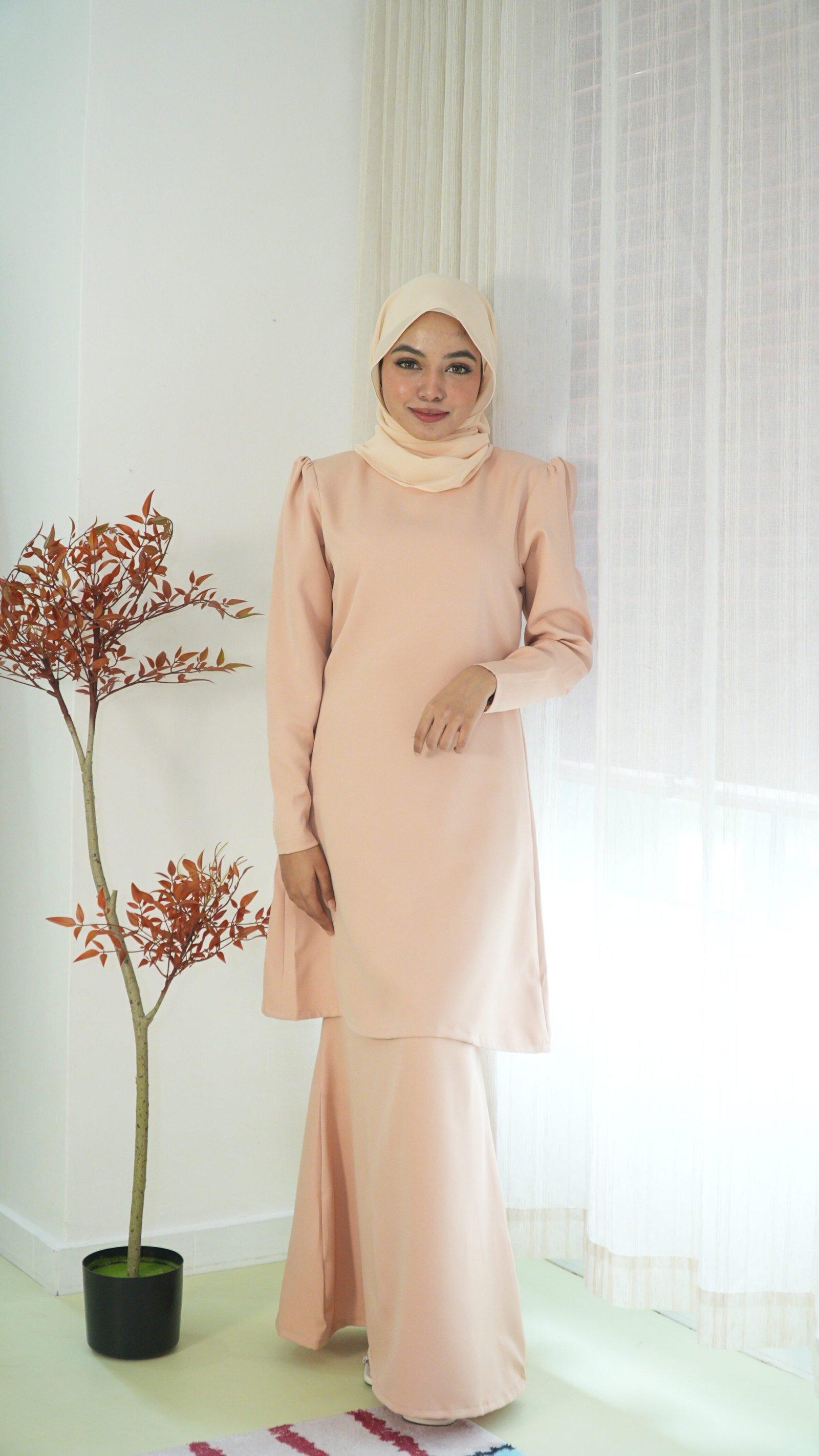 Kurung Moden Riani - Nude Peach