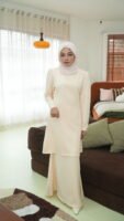 Kurung Moden Riani - Soft Yellow