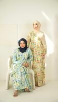 Kurung Pahang Rossa - Teratai Orange & Teratai Blue
