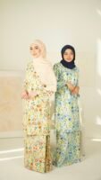 Kurung Pahang Rossa - Teratai Orange & Teratai Blue