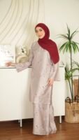 Kurung Pahang Tansilk - Warm Grey