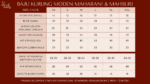 BAJU KURUNG MODEN MAHSURI & MAHARANI