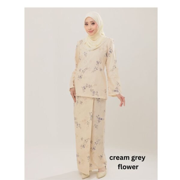 cream grey flower