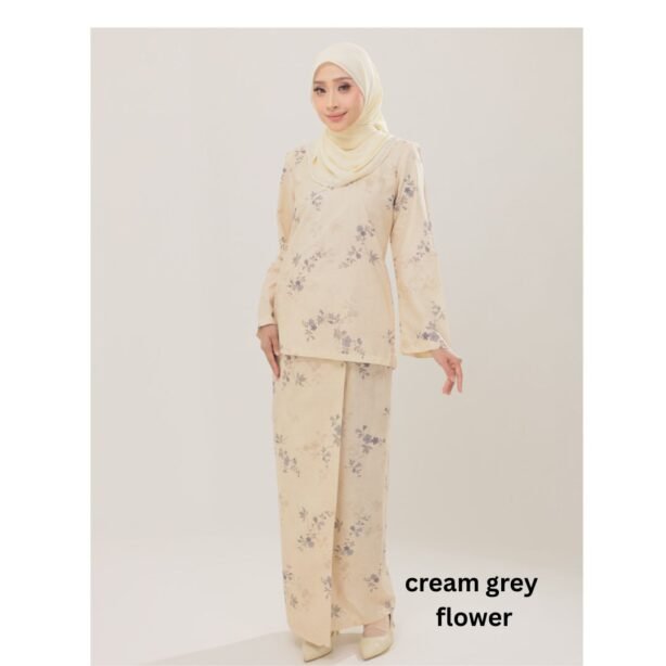 cream grey flower