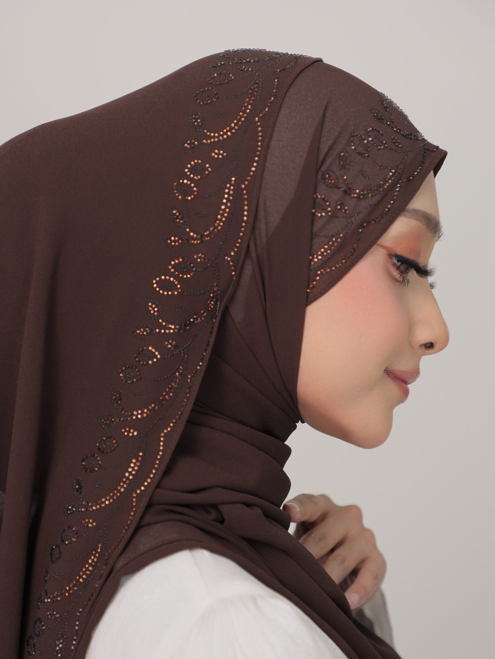 SELENDANG CHIFFON BATU TABUR